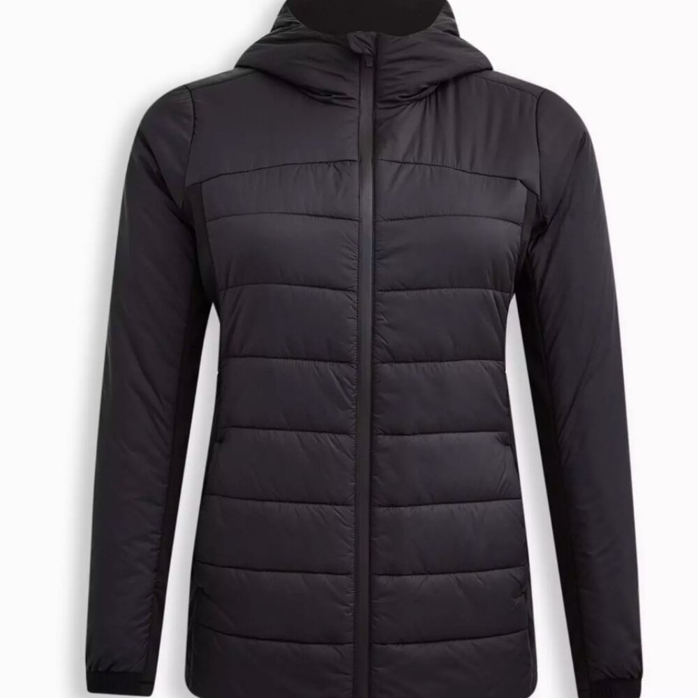 Torrid Happy Camper Active Puffer Jacket - Nylon & Fleece Black Size 4